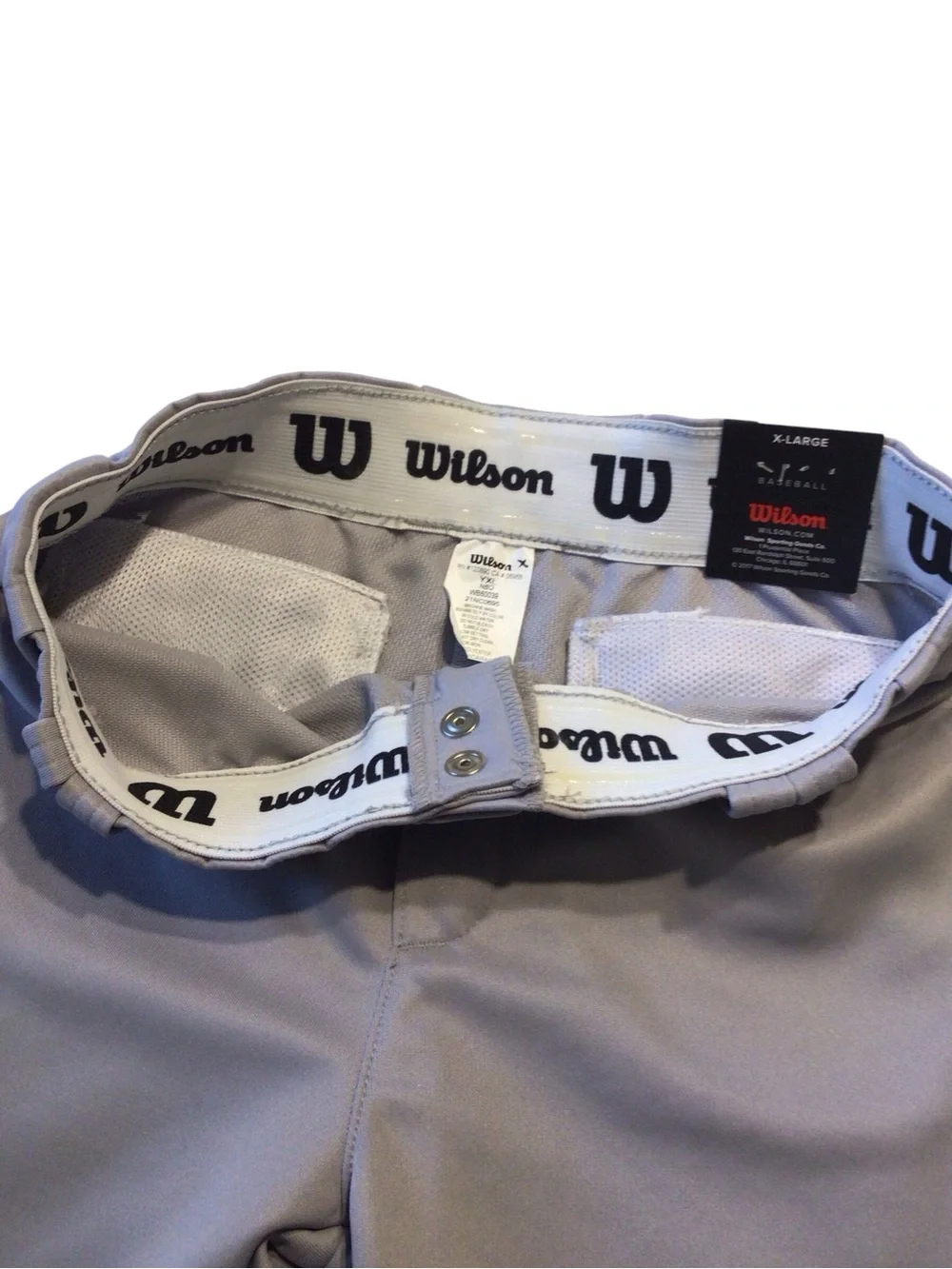 Wilson Gray Athletic Baseball Pants size XL